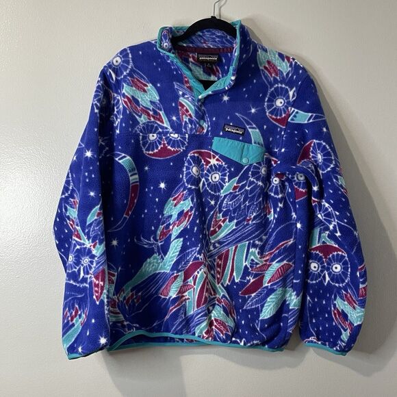 Patagonia Jackets & Blazers - PATAGONIA Synchilla Snap T Harvest Moon Owl Fleece Pullover Medium Outdoors